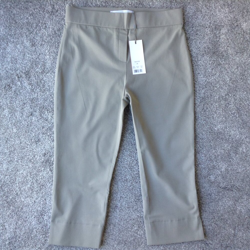 ⭐RAFFAELLO ROSSI “NANDI 5/8” CROPPED PANTS in Mushroom, size 8 - NWT⭐